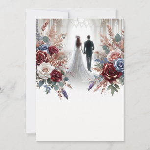 Convites Noiva e Vazio Elegante Casamento Floral