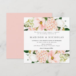 Convites Noiva Floral Beijo de Primavera Quadrado
