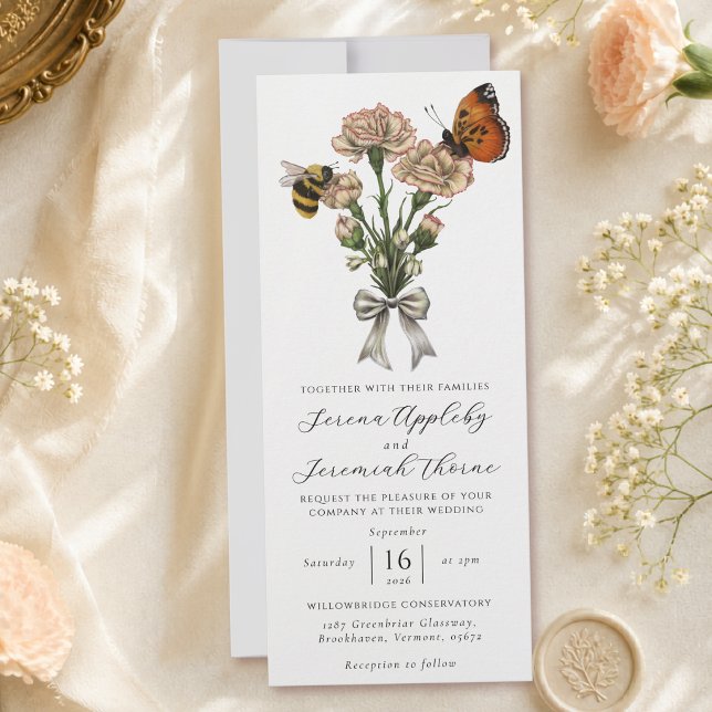 Convites Noiva Floral Botânica Minimalista (Criador carregado)