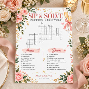 Convites Noiva Floral Casamento Cruzadinha Bebendo & Resolv