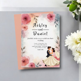 Convites Noiva Floral E Casamento Elegante De Groom