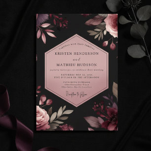 Convites Noiva Floral Romance Rosa Empoeirada Mal-humorada