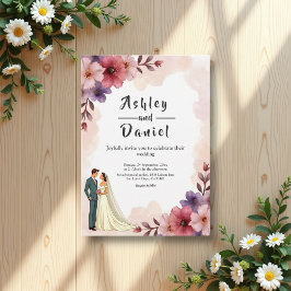 Convites Noiva Floral Romântica E Casamento Chic Do Groom