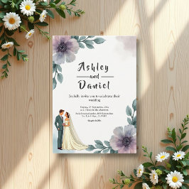 Convites Noiva Floral Romântica E Casamento De Groom