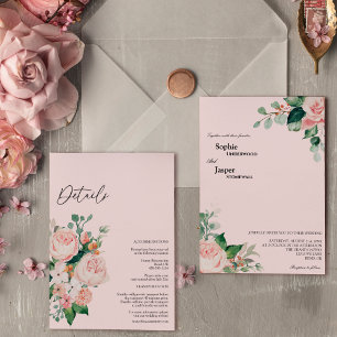 Convites Noiva Floral Rosa Detalhes Tudo Em Um Casamento