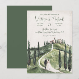 Convites Noiva italiana e noiva chipre hillside