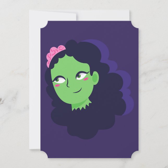 Convites noiva monstro de zombie de halloween morta (Frente)