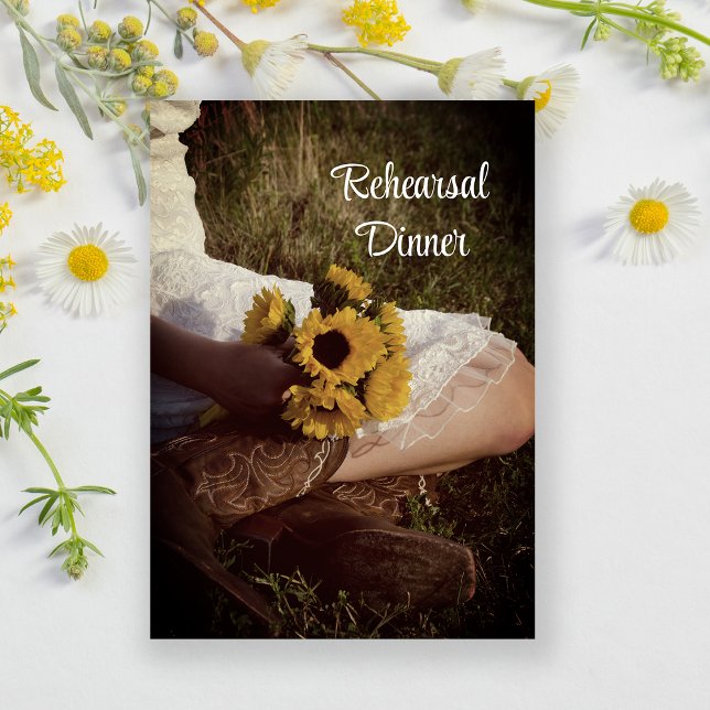 Convites Noiva no Janto de Ensaio do Ranch de Boots do Cowb (Criador carregado)