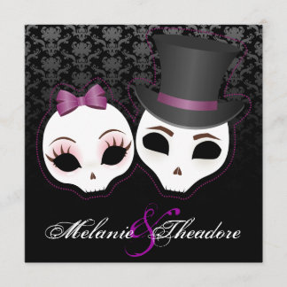 Convites Noiva & noiva Skullies (Violet)