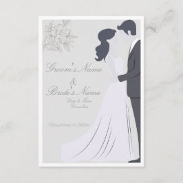 Convites Noiva & Noivo Casamento Silhueta Elegante