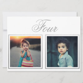 Convites Noiva Noivo Idade Elegante Chique Prata Número da 