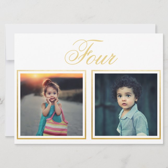 Convites Noiva Noivo Idade Número da Mesa Elegante Clássico (Frente)