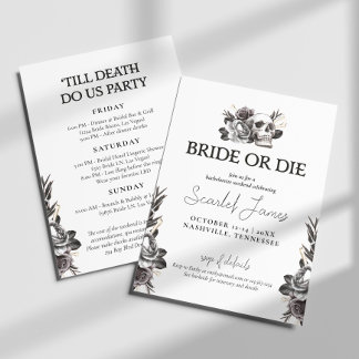 Convites Noiva ou Morrer até a Morte fazer uma Bachelorette