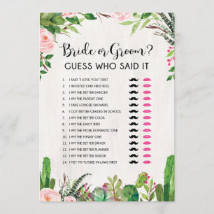 Convites Noiva ou noiva Jogo de Chá de panela Fiesta