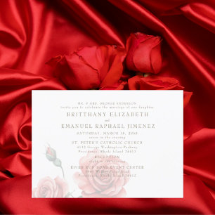 Convites Noiva Pais 2 Local Casamento Rosas Vermelhas