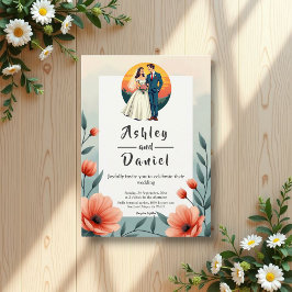 Convites Noiva Romântica Elegante E Casamento Floral De Gro