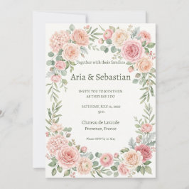 Convites Noiva Rosa Jardim Rosa Floral Casamento