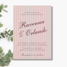 Noiva Rosa Retro Listras Vinho Burgundy Casamento