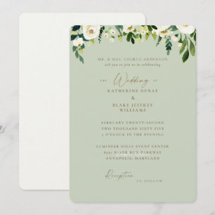 Convites Noiva Simples Floral Branco Pais Casamento 