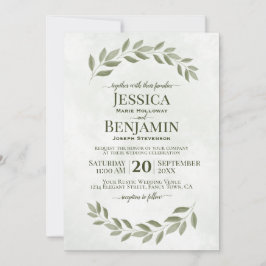 Convites Noiva Simples Verde Sage Verdejante Rústico Elegan