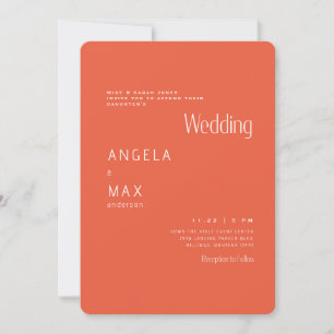 Convites Noiva Tangerina Moderna Pais Casamento