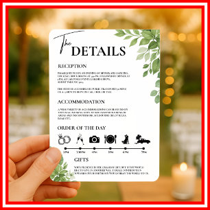 Convites Noiva Verde Sage Ordem do Dia Casamento