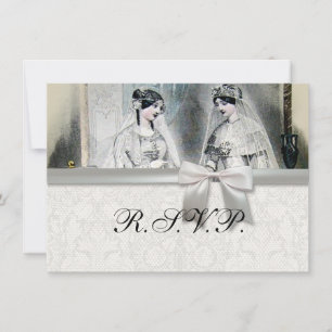 Convites Noiva Vintage Antique White Casamento