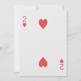 Convites Noivado 2 do Hearts Playing Card Las Vegas