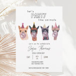 Convites Noivado animado do partido Funny Modern Llama<br><div class="desc">Chamando todos os animais de festa lá fora! Esta moda e o convite moderno para passear a goma de mascar de lhama certamente surpreenderá seus convidados. Goma de bolhas rosa e lhamas engraçadas fazem o visual deste divertido convite de aniversário.</div>