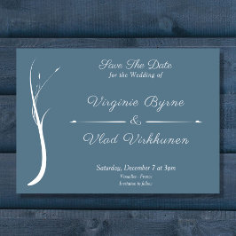 Convites Noivado Blue Dusty Save The Date