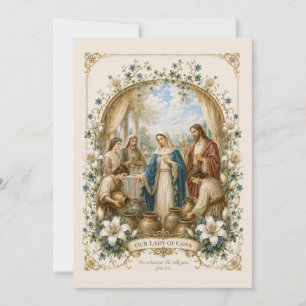 Convites Noivado Católico de Maria e José Casamento