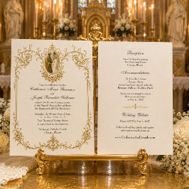 Convites Noivado Católico de Maria e José Casamento