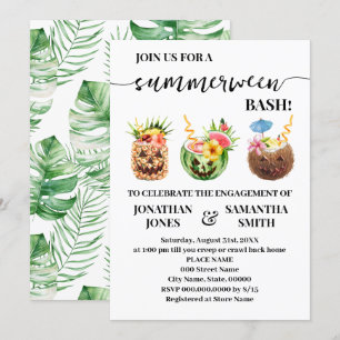 Convites Noivado da Parte de Piscina Summerbetween