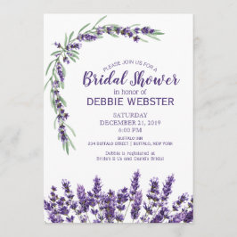 Convites Noivado de Casamento com Flor Lilac Lavanda Roxa