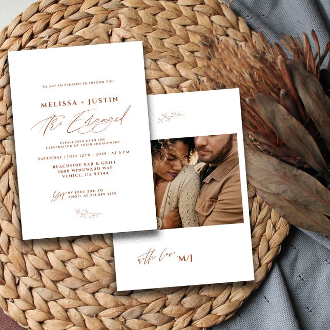 Convites Noivado de Casamento com Foto e Letra à Mão em Ter (Criador carregado)