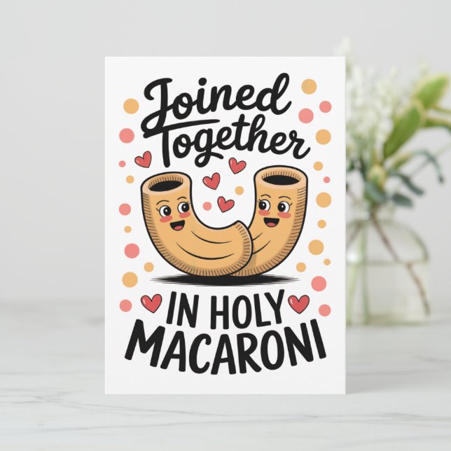 Convites Noivado de Casamento Engraçado (Em pé/Frente)