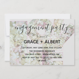 Convites Noivado de Casamento Vanilla Strawberry Hydrangeas