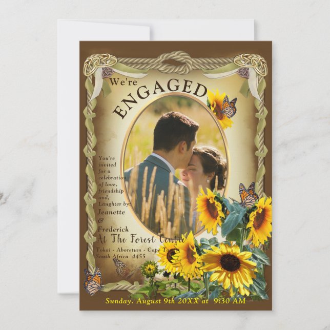 Convites Noivado de Celebração de casando (Frente)