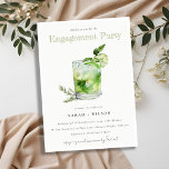 Convites Noivado de coquetel Margarita Verde Elegante<br><div class="desc">Elegante Watercolor Fruity Cocktail Coleção de Tema de Cocktail.- É uma elegante guincheira real Ilustração de coquetel pastel, cercado de ervas e plantas verdes perfeitas para as suas festas temáticas de cocktail. É muito fácil personalizar, com seus detalhes pessoais. Se você precisar de outro produto ou personalização correspondente, por gentileza,...</div>