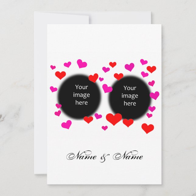 Convites Noivado de coração (Frente)