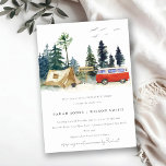 Convites Noivado de Floresta de Pinheiro de Campanha Russo<br><div class="desc">Elegante Camping Watercolor Pine Forest Theme Collection. - É um elegante script watercolor Ilustração de pinheiros florestais com carrinha de camper, tenda e cartaz de acampamento, perfeito para o seu casamento e festas no lado do acampamento. É muito fácil personalizar, com seus detalhes pessoais. Se você precisar de outro produto...</div>