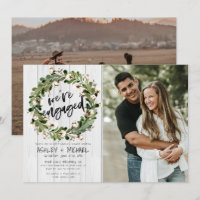 Noivado de Fotografia Rustic Botanical Wreath Scri
