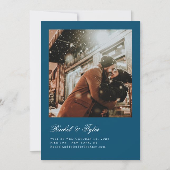 Convites Noivado de Legenda Formal Salvar a Data (Frente)