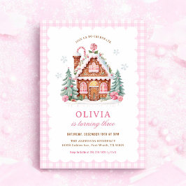 Convites Noivado de Natal Rosa na Casa do Pão-de-Pão