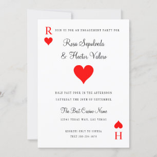 Convites Noivado de Placa de Reprodução de Poker em Las Veg