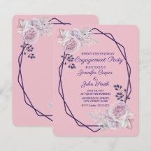 Noivado de Quadros Geométricos Roxos