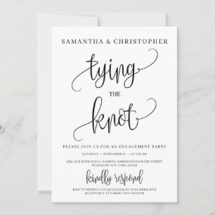 Convites Noivado de tipografia moderna russa