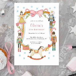 Convites Noivado de uma pirata de natal rosa-branca