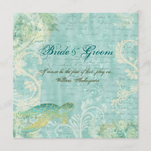 Convites Noivado do redemoinho da tartaruga do casamento de