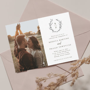 Convites Noivado Elegante de Fotografias a Preto e Branco